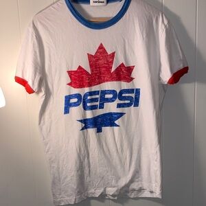 Pepsi Tee with Red Maple Leaf and Blue Logo